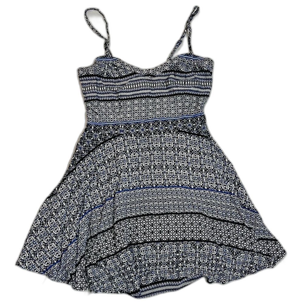 Aeropostale Lightweight Blue and Black Patterned Women's Mini Dress Size Small